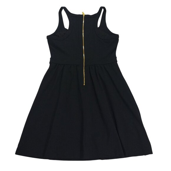 Cynthia Rowley Black Sleeveless Fit & Flare Dress With Gold Zipper Size 10, NWT. - Picture 2 of 7